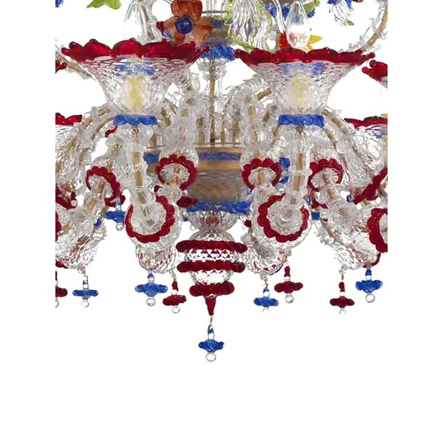 Venetian Imperial Floral Cà Rezzonico Murano Glass Chandelier by Simoeng For Sale - Image 6 of 10