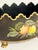 Maison Lancel Vintage French Black Tole Cachepot With Hand-Painted Fruit and Gilt Scalloped Rim Lion Head Ring Handles For Sale - Image 13 of 17