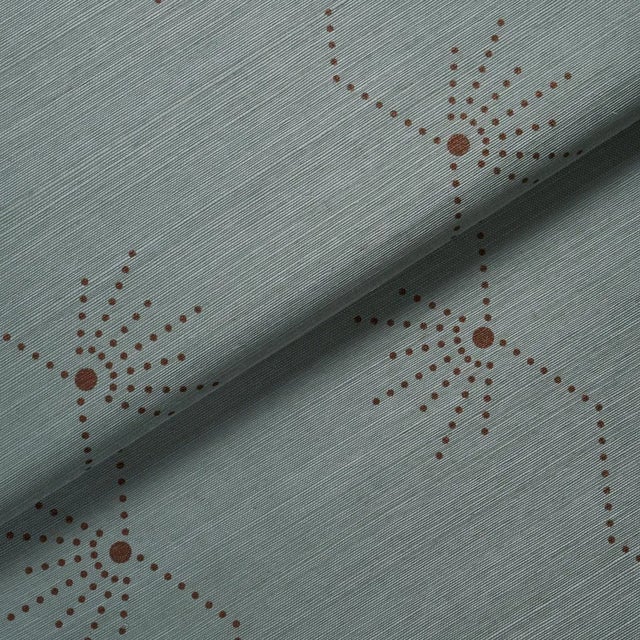 Schumacher SAMPLE - Schumacher Royère Stripe Sisal Wallpaper In Seaglass 1 For Sale - Image 4 of 4