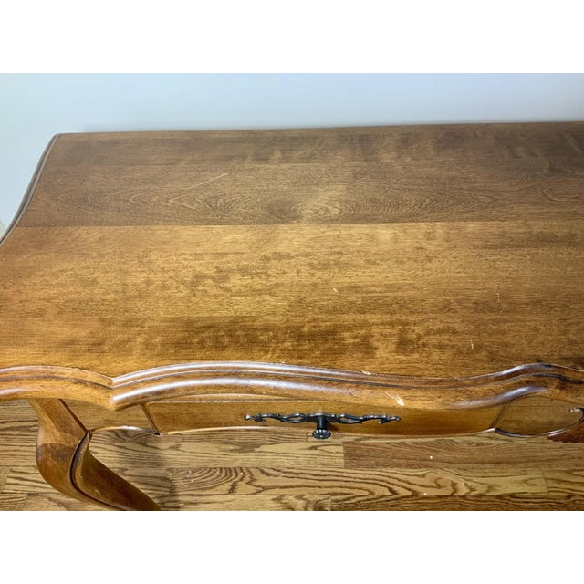 Vintage Ethan Allen French Provincial Style Console Table For Sale - Image 12 of 15