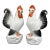Pair of 20th C. Chinese Hen & Rooster Figurines – Chinoiserie / Farmhouse For Sale