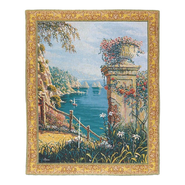 Capri Vista Loom Woven Tapestry - 120 X 98 Cm (3'11" X 3'3") - Requires Rod Size 2 For Sale