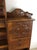 This antique bookcase and writing desk side by side features hardwood construction, original oak finish, three adjustable...