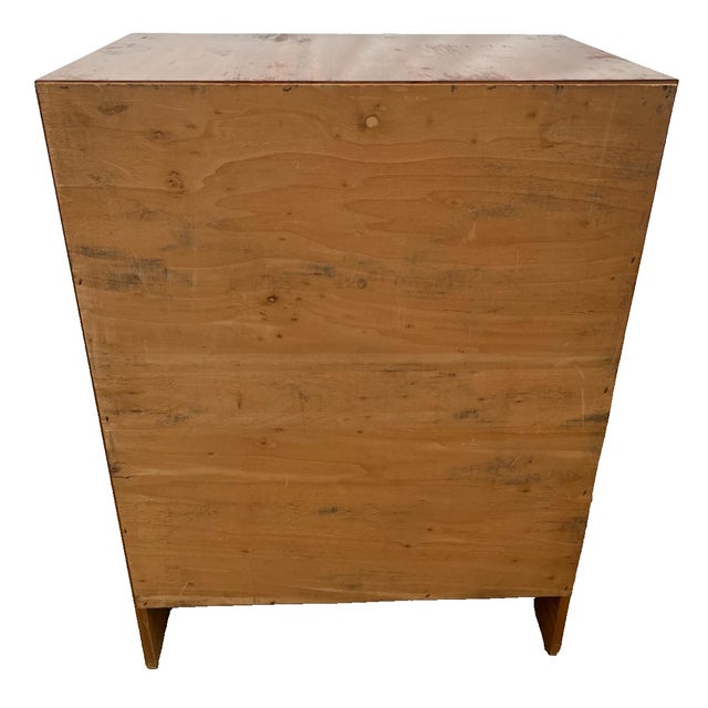 1950s Gorgeous Mid Century Art Deco Revival Dresser Chest Four Drawers Brass Pulls For Sale - Image 5 of 13