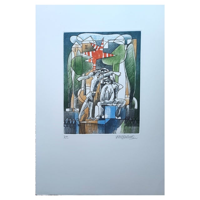 Eugenio Chicano, Composition, 2007, Etching For Sale