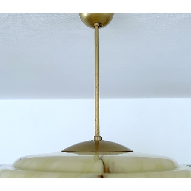 Art Deco Pendant Light in Marble Glass, 1930s For Sale - Image 18 of 18