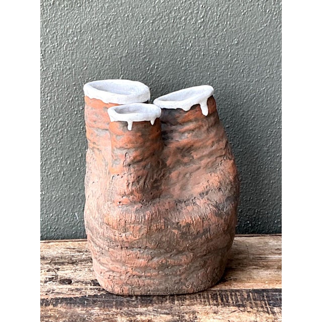 Vintage 1972 Organic Form Pottery Vase For Sale - Image 15 of 18