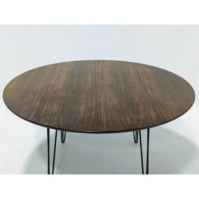 Black Wooden Hairpin Dining Table For Sale - Image 8 of 16