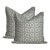 A Pair of Lauren Servati Textiles, Astrid // Basil Pillows With Self Welt Cording, 22"x22" For Sale