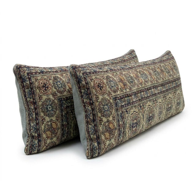This beautiful 16'' x 48'' pillow cover set was made from authentic Turkish rug pieces. Bright colors of wool adorn the...