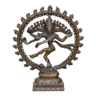 Cosmic Circle of Fire Patinated Nataraja For Sale
