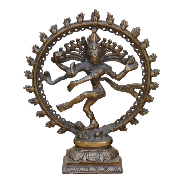 Cosmic Circle of Fire Patinated Nataraja For Sale