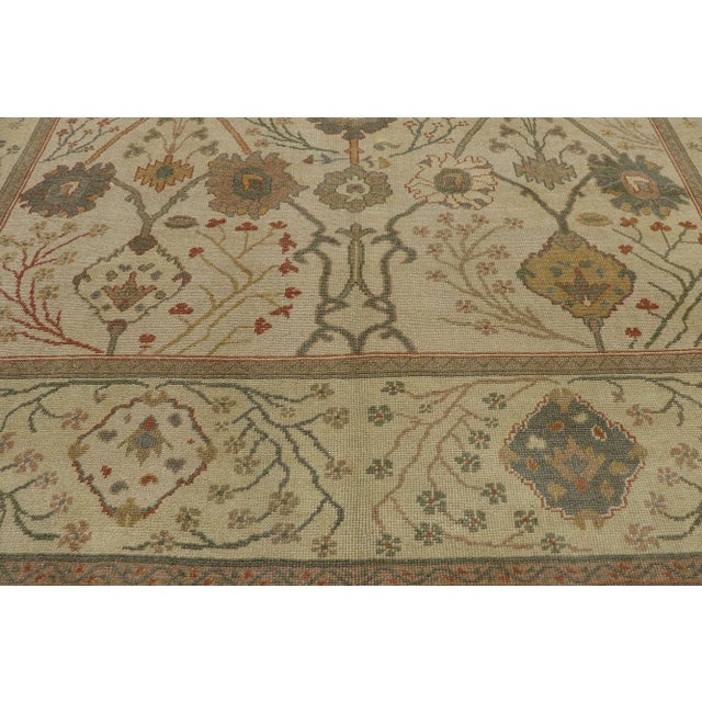 Textile Turkish Oushak Rug - 09'05 X 12'01 For Sale - Image 7 of 9