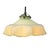 Mid-Century Modern French Green Opaline Glass and Brass Pendant Lamp For Sale - Image 3 of 7