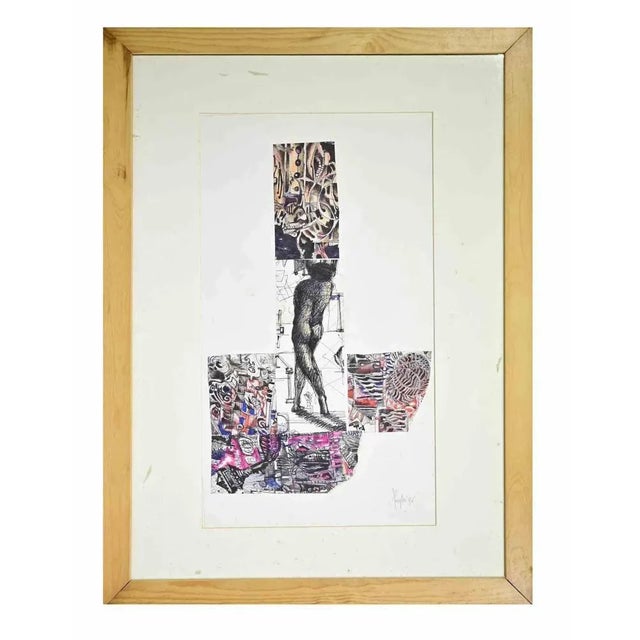 Ink and watercolor on paper realized by Alberto Inglese in 2004. Hand signed and dated in pencil. Includes a contemporary...