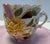 Antique Continental Porcelain Moustache Cup With Raised Gilt Florals, C. 1900 For Sale - Image 4 of 7