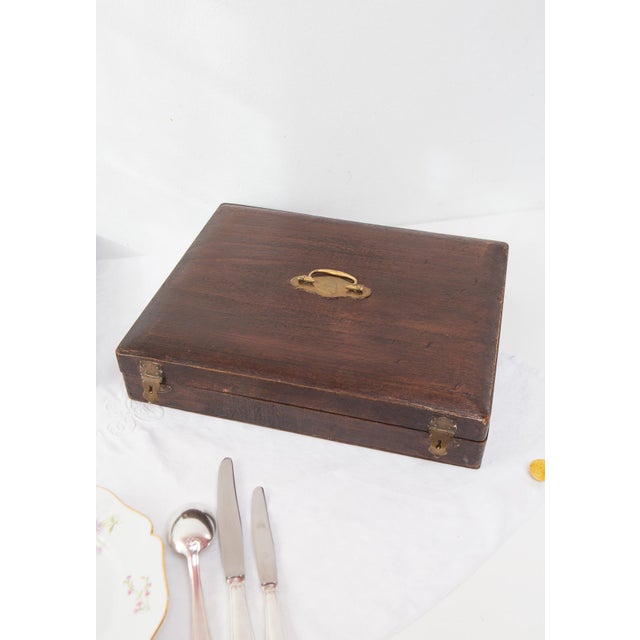 Antique French Cutlery Set for 12 with A.R. Initials by François Frionnet, 1940s, Set of 61 For Sale - Image 9 of 15