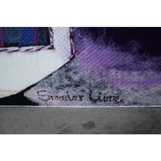 1990s Monumental Jewish Fiber Art Wall Hanging by Smadar Lavine For Sale - Image 5 of 9