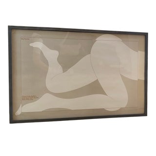 1967 Milton Glaser Big Nude Visual Arts Gallery Poster, Framed For Sale