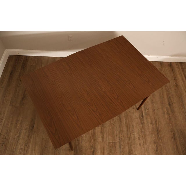 Mid Century Modern Walnut Expandable Dining Table For Sale - Image 4 of 18