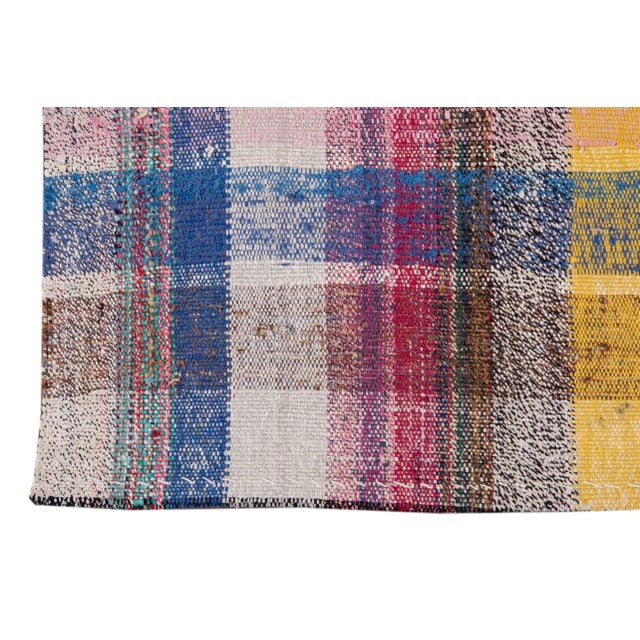 Vintage Flat-Weave Wool Runner 4 X 13 For Sale - Image 9 of 13