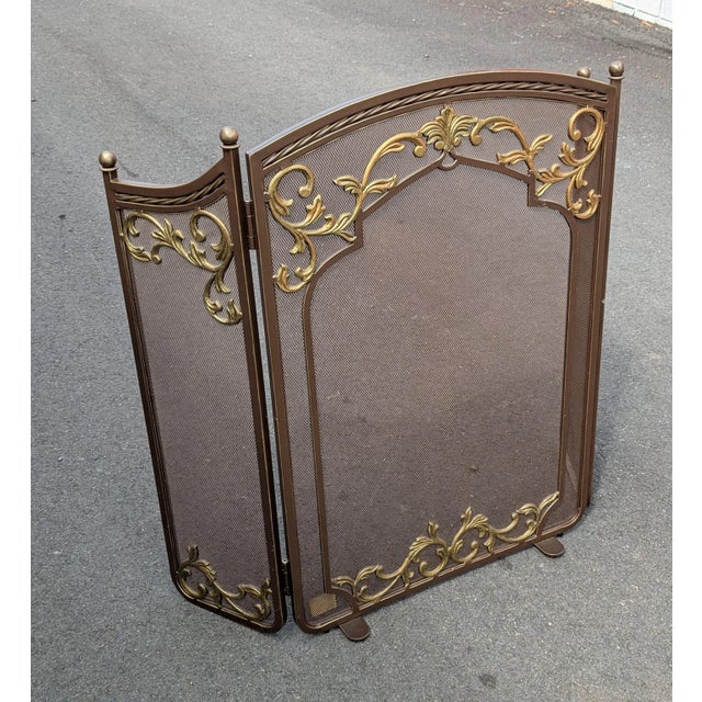 Capture the timeless elegance of a French château in your own home with this exquisite vintage gilt metal fireplace...