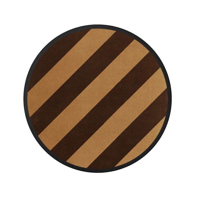 Contemporary Hot Chocolate Round Rug by Tapis Studio for Hommés Studio For Sale - Image 3 of 3
