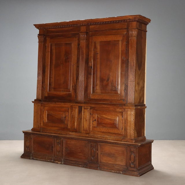 Large Two-Body Cabinet in Walnut For Sale - Image 14 of 14