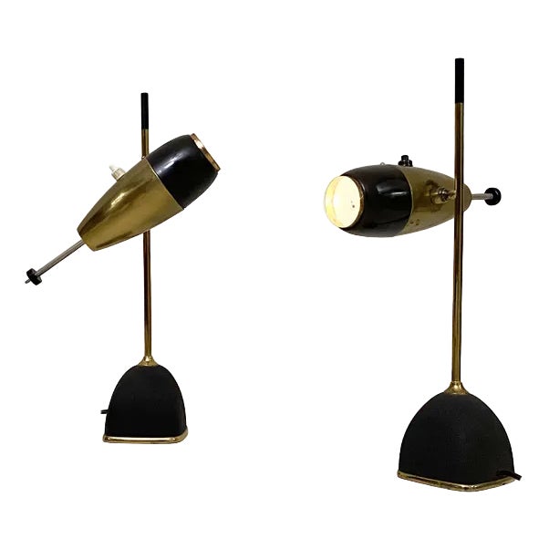 Model 577 Table Lamps by Oscar Torlasco for Lumi, Milan, 1961, Set of 2 For Sale