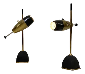 Model 577 Table Lamps by Oscar Torlasco for Lumi, Milan, 1961, Set of 2
