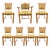 Set of Seven Danish Oak Dining Chairs by Henning Kjærnulf For Sale