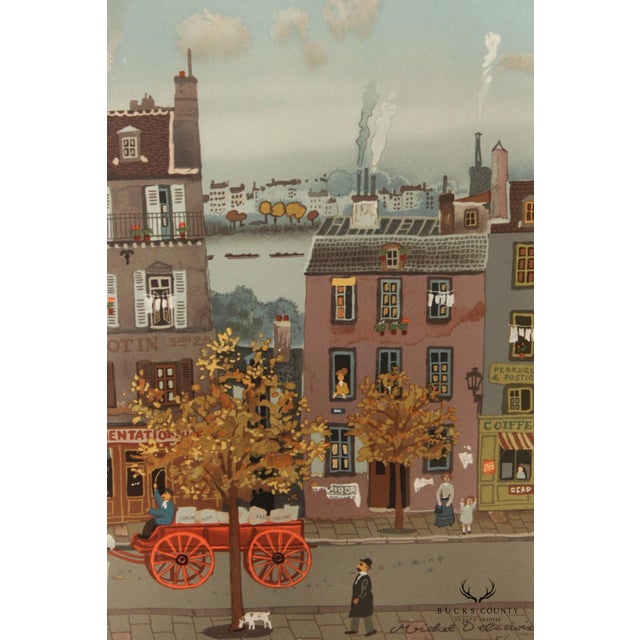 Michel Delacroix 'Marchand de Farine' Framed Numbered Lithograph For Sale - Image 16 of 18