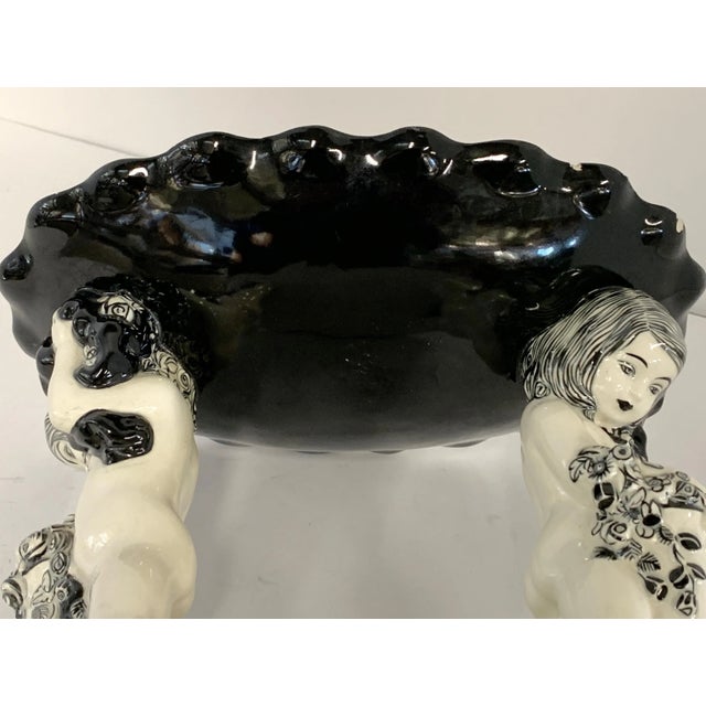 1910s Wiener Keramik Werkstätte Centerpiece Putti For Sale - Image 5 of 13