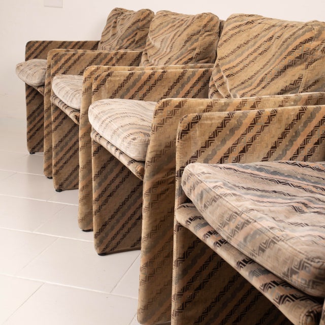 Beige Salpol Armchairs by Angelo Mazzola and Missoni, 1980s, Set of 4 For Sale - Image 8 of 15