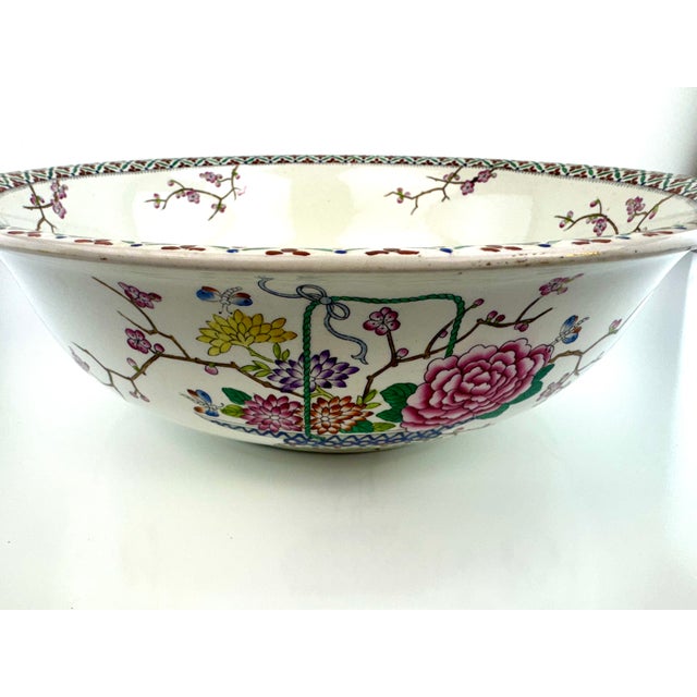 Cream Late 19th Century Antique Copeland Spode Porcelain Decorative Bowl – Hand-Painted Floral For Sale - Image 8 of 13