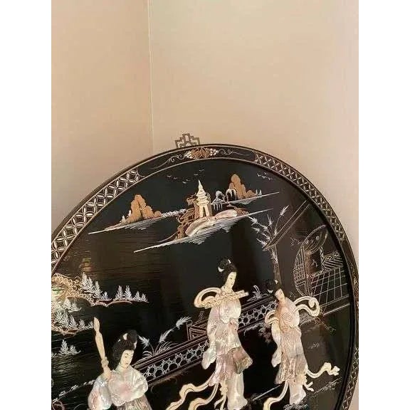 1970s Circular Southeast Asian Display With Stand For Sale - Image 4 of 11