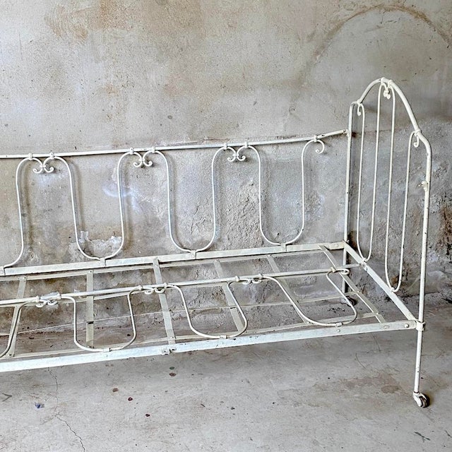 Vintage Wrought Iron Daybed, 1950s For Sale - Image 4 of 8