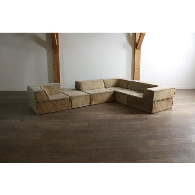 Mid-Century Modern Trio Modular Sofa in Beige Teddy by Team Form AG for Cor, 1970s, Set of 6 For Sale - Image 3 of 8
