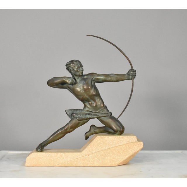 Art Deco Sculpture the Archer Hercules by Max Le Verrier, 1920s For Sale - Image 15 of 15