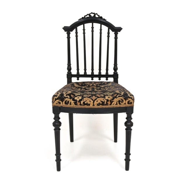 Set of Black Side Chairs, 1870 For Sale - Image 15 of 18