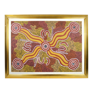 Australian Aboriginal Painting Barbara Reid Napangarti Signed Framed