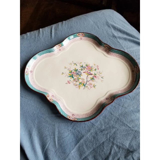 White Antique Porcelain Serving Tray For Sale - Image 8 of 10