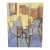 Large Abstract Painting on Canvas of Chairs by Pamela Rubin For Sale