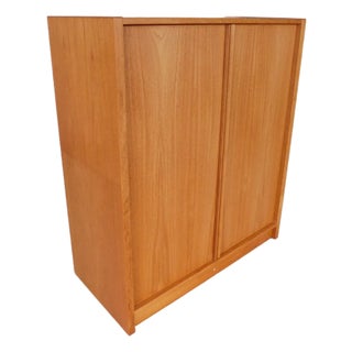 Jesper Danish Modern Teak Armoire / Wardrobe Fitted Interior Chest For Sale