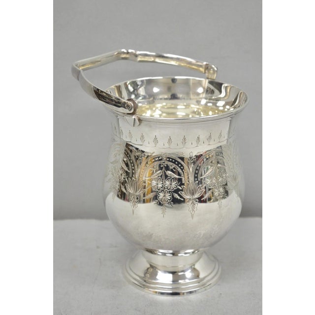 Vintage Leonard Victorian Silver Plated Small Ice Bucket Chiller W/ Handle For Sale - Image 12 of 12