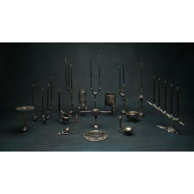 Not Yet Made - Made To Order Omnia Vanitas Vanité 19 Candelabra in Patinated Cast Bronze by William Guillon For Sale - Image 5 of 12