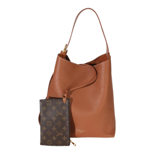 Cognac Grained Calfskin Low Key Hobo MM