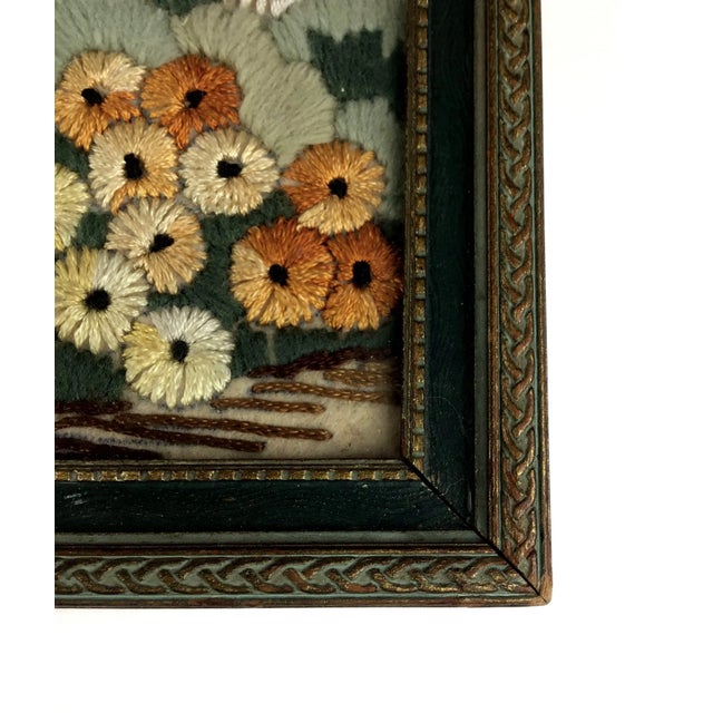 Late 19th Century Antique Framed Hand Crocheted Textile Work of Art For Sale - Image 5 of 11