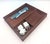 Chestnut 1960s Danish Teak Wood Vide Poche Desk or Vanity Partitioned Tray For Sale - Image 8 of 11