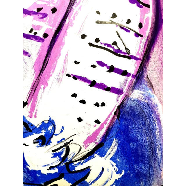 Early 21st Century Marc Chagall - Moses with Tablets of Stone - Original Lithograph 1956 For Sale - Image 5 of 7